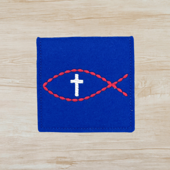 Rosenkranztasche in royalblau